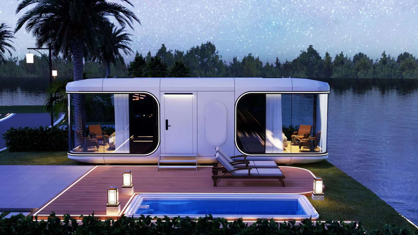 Venta caliente El nuevo listado Modular Prefabricado Móvil Espacio Comercial Precio Razonable Cápsula Espacial Casa Contenedora (px6)