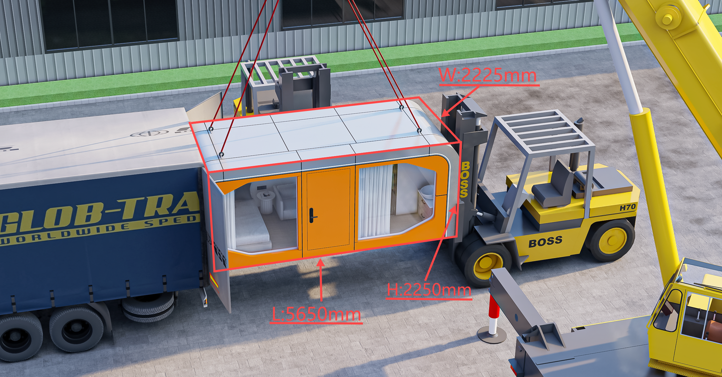Cápsula espacial de vidrio Fácil instalación Casa móvil Casa prefabricada moderna Hotel modular de lujo (C3)